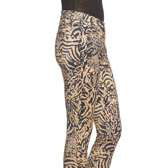 Leopard Print Ankle Skinny Jeans 7FAM - Picture 2 of 6